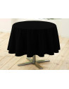 Nappe ronde unie - Diamètre 180 cm - Noir