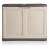Coffre de rangement en plastique - 200 L - Taupe