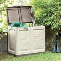 Coffre de rangement en plastique - 200 L - Taupe