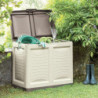 Coffre de rangement en plastique - 200 L - Taupe