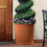 Pot de fleurs - Roma - D 27 x H 52 cm - Terracotta