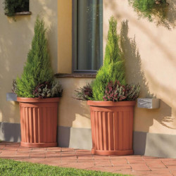 Pot de fleurs - Roma - D 27 x H 52 cm - Terracotta