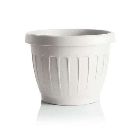 Pot de fleurs - TERRA - D 30 cm - Blanc