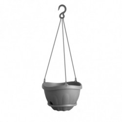 Pot de fleurs à suspendre - GONDOLA - D 28 cm - Gris