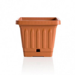 Pot de fleurs carré - TERRA - 30 x 30 cm - Terracotta