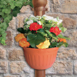 Set de 2 pots de fleurs - GERLA STYLE - L 26 cm - Terracotta