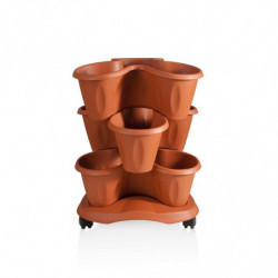Set de 3 pots - TRIFOGLIO - D 40 cm - Terracotta