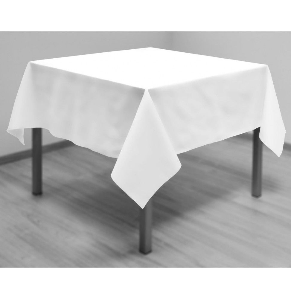Nappe carrée 180 x 180 cm - Blanc - Linge de table