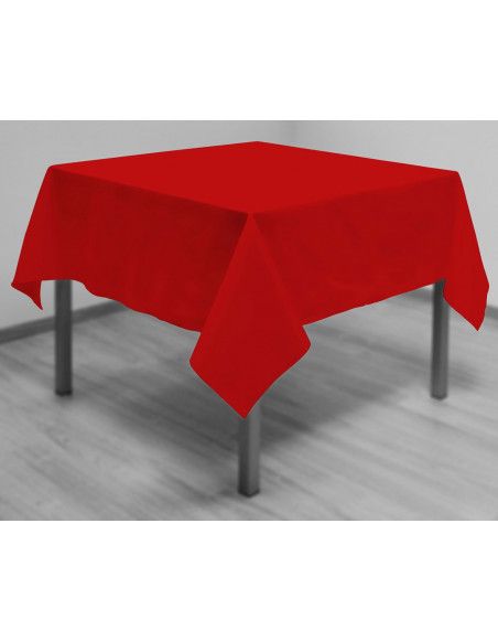 Nappe carrée 180 x 180 cm - Rouge - Linge de table