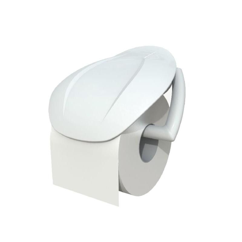 Porte-rouleau - L 15,5 cm x l 6,5 cm x H 17,4 cm - Blanc