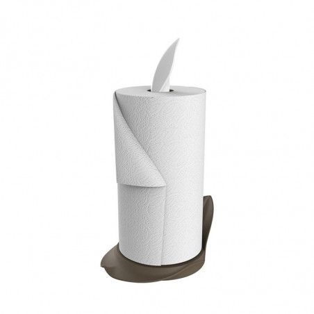 Porte-rouleau essuie-tout - L 14 cm x l 18 cm x H 32,5 cm - Taupe