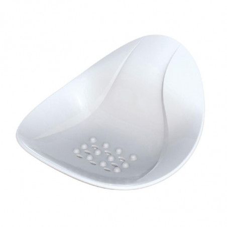 Porte-savon - L 15, 5 cm x l 16 cm x H 8,9 cm - Blanc