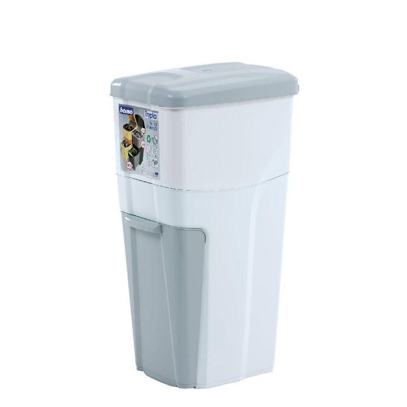 Poubelle collecte sélective - 38,5 L - Blanc