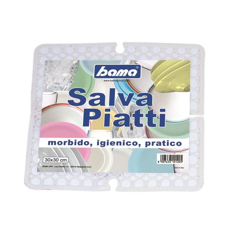 Set de 4 tapis d'évier - L 30 cm x l 30 cm - Blanc