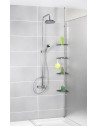 Etagère d'angle de douche téléscopique - Aluminium - 4 niveaux avec crochets