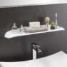 Etagère de salle de bain - L 60 cm x l 15,5 cm x H 6,5 cm - Blanc