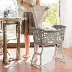 Panier à linge avec pieds verticaux - 44 L - Coloris aléatoire