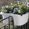 Double jardinière - KLUNIA - 40 cm - Blanc