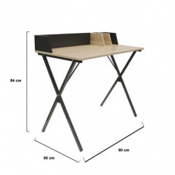 Bureau design - Brice - L 84 x l 50 x H 90 cm - Noir