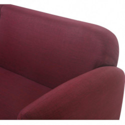 Canapé lit en velours - Cheparton - L 80 x l 204 X H 80 cm - Rouge