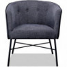 Fauteuil - Fahrenheit - L 64 x l 63 x H 74 cm - Gris