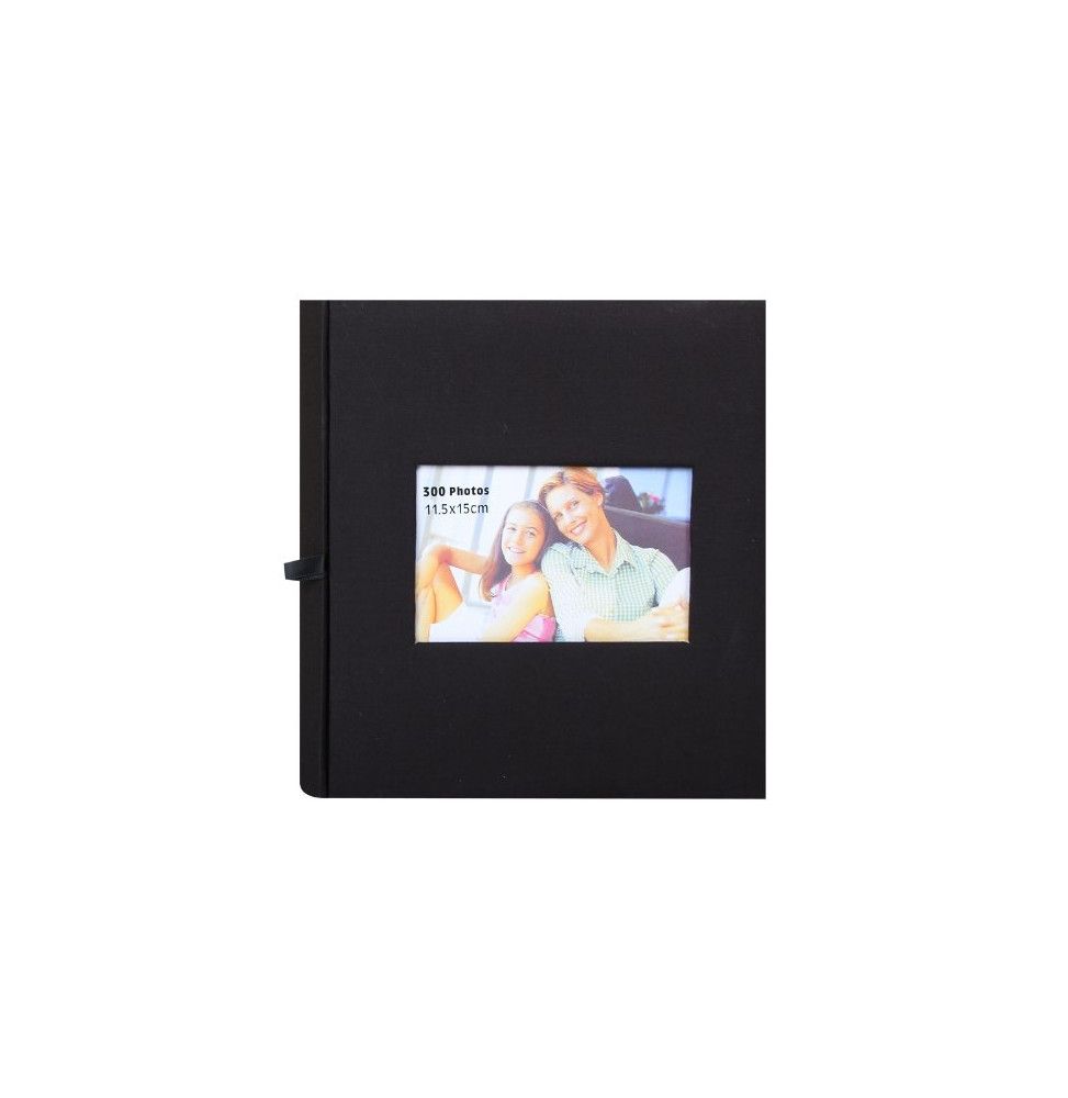 Album photos à pochettes 11,5 x 15 cm - 300 photos - Square - Noir