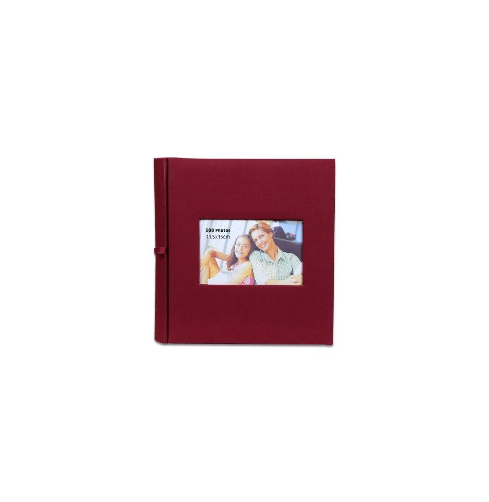 Album photos à pochettes 11,5 x 15 cm - 300 photos - Square - Bordeaux