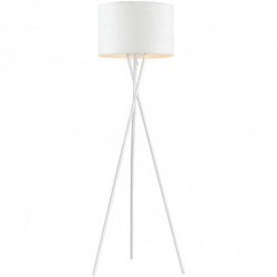 Lampadaire design en métal - D 45 x H 160 cm - Blanc