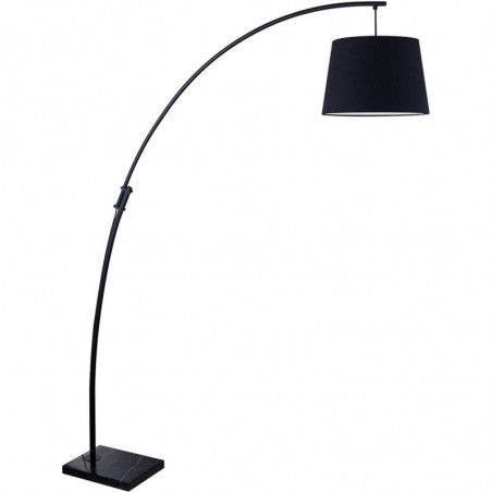 Lampadaire en métal - Patrizia - D 50 x H 188 cm - Noir