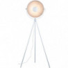 Lampadaire sur trépied - D 40 x H 160 cm - Blanc et argenté