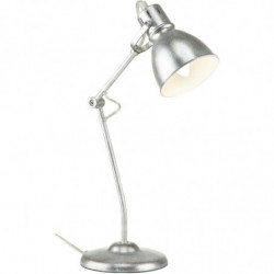 Lampe de bureau réglable - Alana - L 11 x l 15 x H 45 cm - Argenté