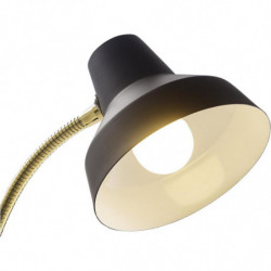 Lampe de bureau - Charles - D 25 x H 40 cm - Noir et doré