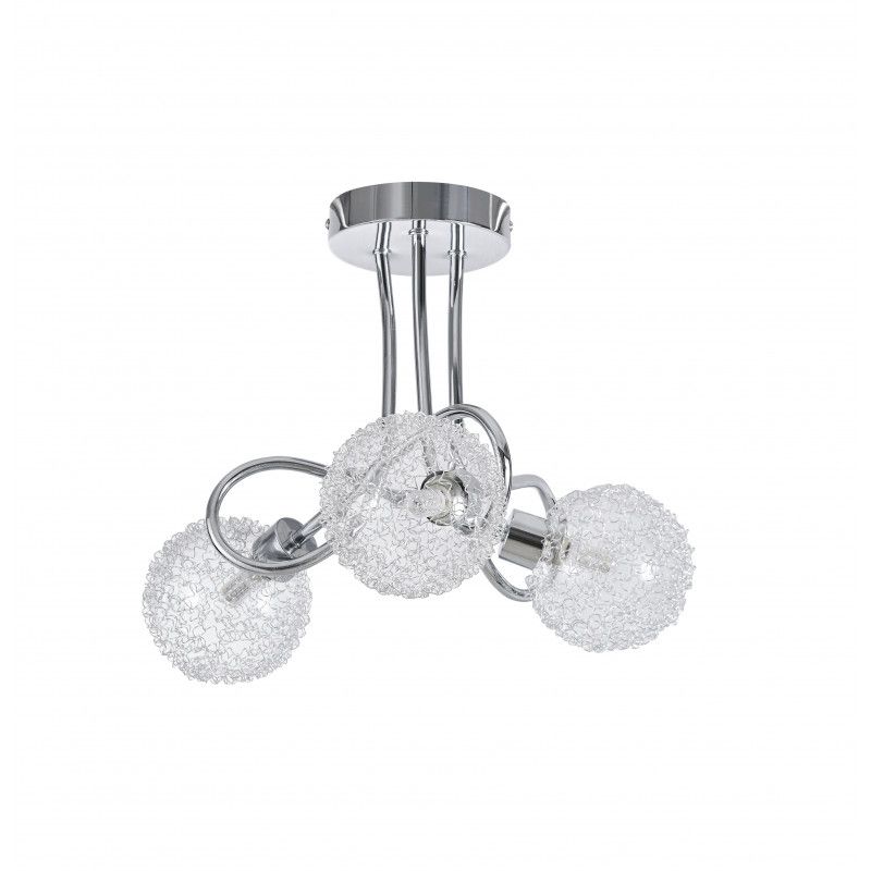 Plafonnier globes - D 54 x H 24 cm - 3 lumières