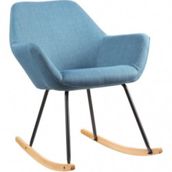 Rocking-chair - Norton - L 70 x l 89 x H 88 cm - Bleu