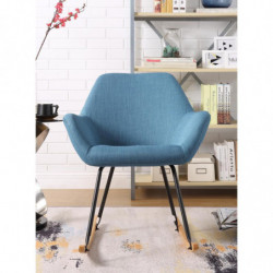 Rocking-chair - Norton - L 70 x l 89 x H 88 cm - Bleu