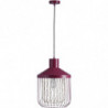 Suspension luminaire - Cage métallique - D 31 x H 43,7 cm - Rose