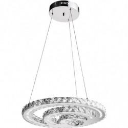 Suspension luminaire serpentin - D 48 x H 105 cm - Argenté