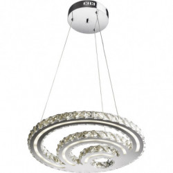 Suspension luminaire serpentin - D 48 x H 105 cm - Argenté