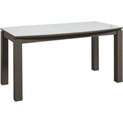 Table à manger extensible - Arrows - L 180 x L 76 x H 96 cm - Marron et blanc