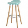 Tabouret de bar - Oslo - L 51 x l 51 x H 80.5 cm - Bleu