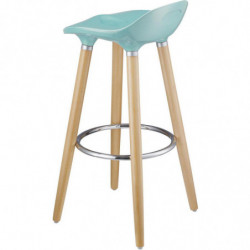 Tabouret de bar - Oslo - L 51 x l 51 x H 80.5 cm - Bleu