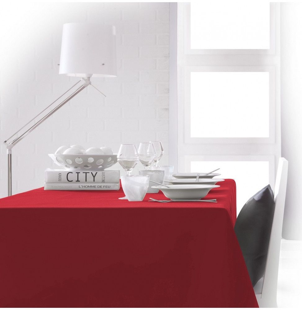 Nappe polyester - 140 x 200 cm - Rouge