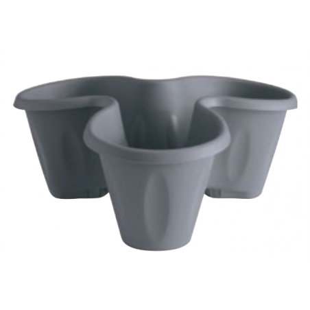 Soucoupe sur roues pour pot de fleurs TRIFOGLIO - Gris