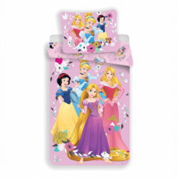 Parure de lit Princesses en coton Disney - 140 x 200 cm - Rose