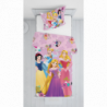 Parure de lit Princesses en coton Disney - 140 x 200 cm - Rose