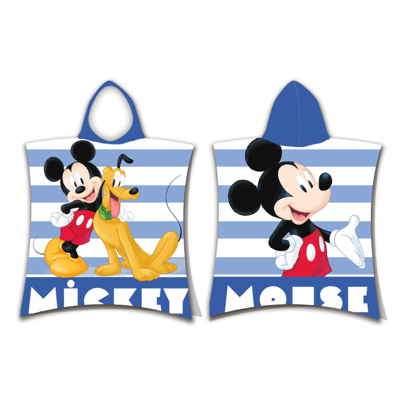 Poncho de bain Mickey Mouse - 50 x 115 cm - Bleu