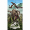 Drap de plage en coton Jurassic World - 70 x 140 cm - Vert