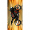 Drap de plage en coton moto - 70 x 140 cm - Orange