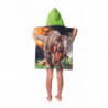 Poncho de bain en coton Jurassic World - 50 x 115 cm - Vert