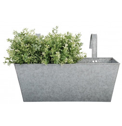 Jardinière en zinc patiné pour balcon - Grand modèle